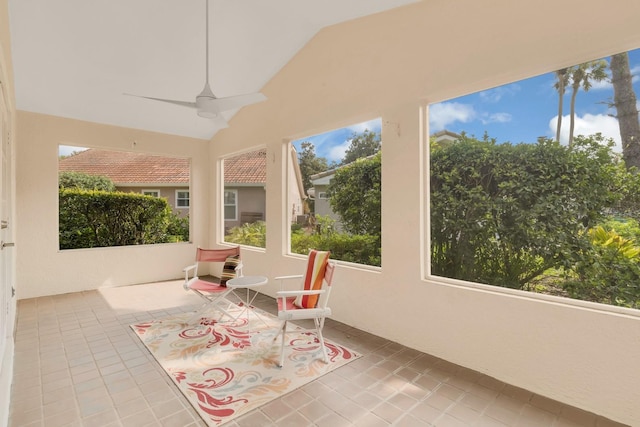 625 Nighthawk Cir, Winter Springs, FL 32708 - sunroom / solarium featuring healthy amount of natural light, vaulted ceiling, and tile patterned floors