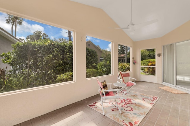 625 Nighthawk Cir, Winter Springs, FL 32708 - sunroom / solarium featuring lofted ceiling and tile patterned floors