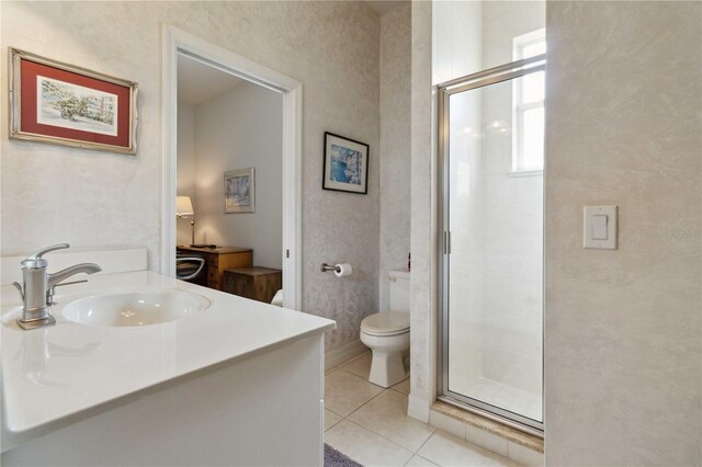 618 Manatee Bay Dr, Cape Canaveral, FL 32920 - full bath featuring a stall shower, vanity, and tile patterned flooring