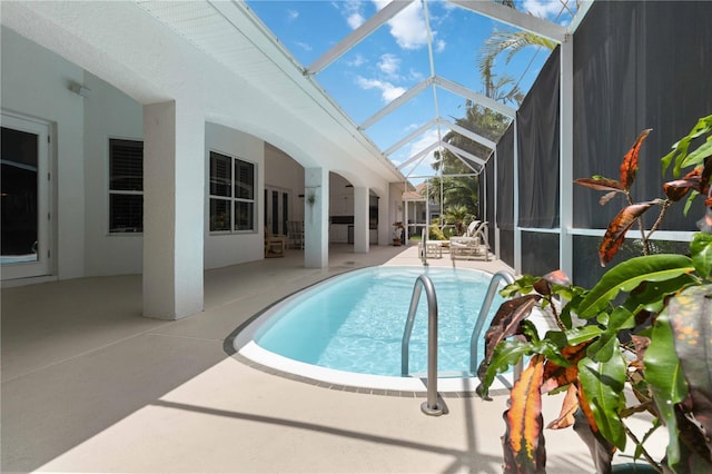 618 Manatee Bay Dr, Cape Canaveral, FL 32920 - swimming pool with a patio and a lanai
