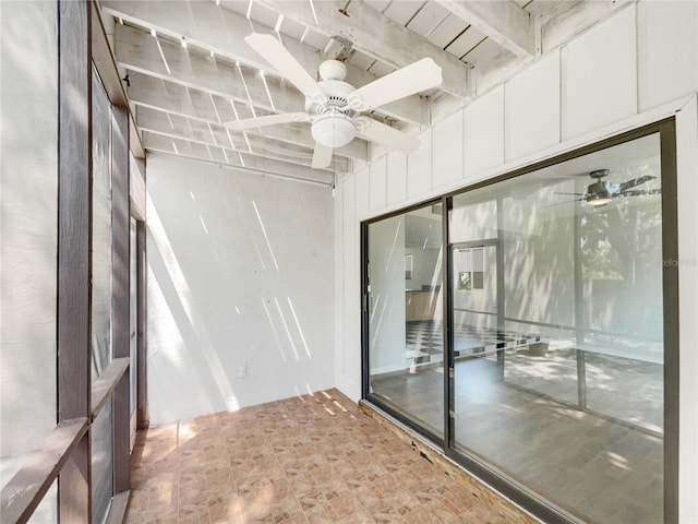 1404 Oak Pl Unit A, Apopka, FL 32712 - unfurnished sunroom with beamed ceiling