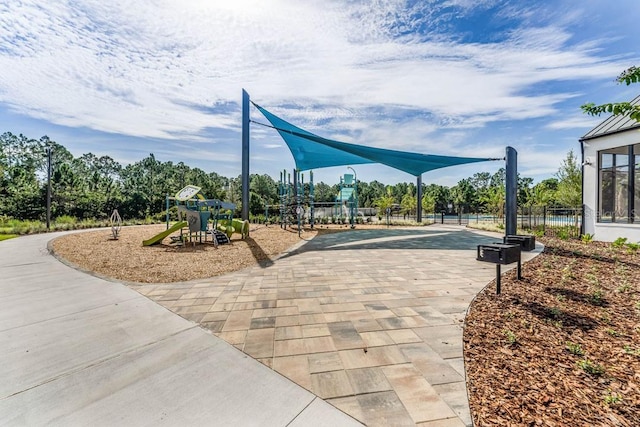view of community jungle gym