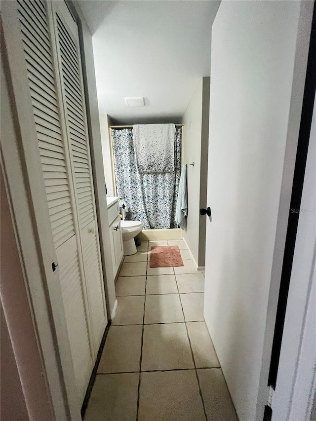 4364 White Pine Ave Unit 3, Orlando, FL 32811 - full bathroom with a closet, tile patterned flooring, toilet, and a shower with curtain