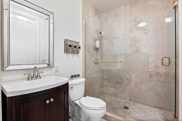140 E Morse Blvd Unit J, Winter Park, FL 32789 - bathroom featuring toilet, a shower stall, and vanity