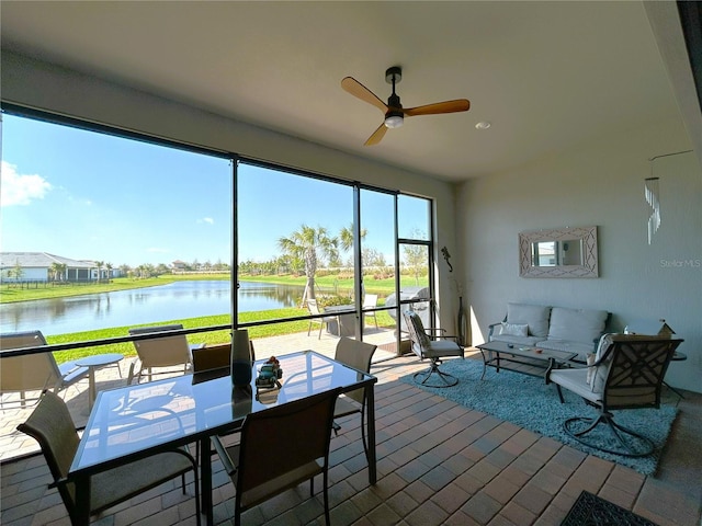 410 SE Vallarta Dr, Port St Lucie, FL 34984 - sunroom with a water view