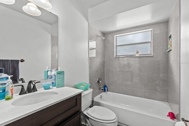 310 E Gulley Ave, Oakland, FL 34760 - full bathroom featuring toilet, vanity, and bathtub / shower combination