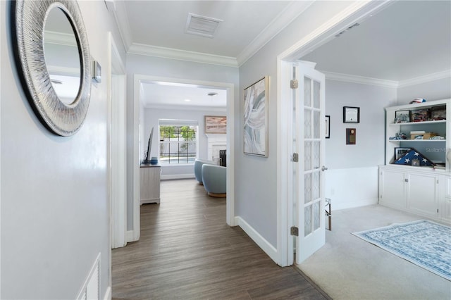 1770 Chinook Trl, Maitland, FL 32751 - corridor with ornamental molding, wood finished floors, and baseboards