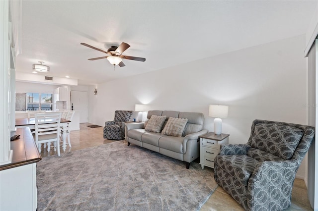 6210 Sun Blvd Unit 206, Saint Petersburg, FL 33715 - living room with ceiling fan