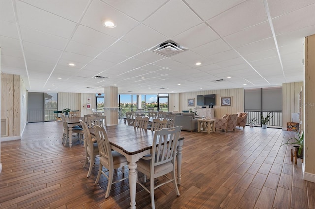 6210 Sun Blvd Unit 206, Saint Petersburg, FL 33715 - dining room with a paneled ceiling and wood finished floors