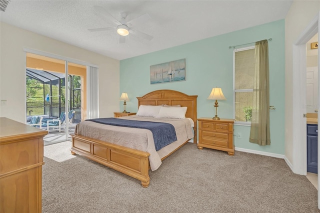8622 La Isla Dr, Kissimmee, FL 34747 - carpeted bedroom featuring access to outside, ceiling fan, and baseboards