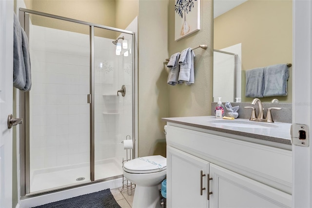 424 Ocean Course Ave, Davenport, FL 33896 - full bathroom featuring vanity, a shower stall, and tile patterned floors