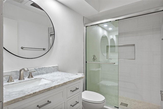 131 Stefanik Rd, Winter Park, FL 32792 - bathroom with toilet, vanity, and a shower stall