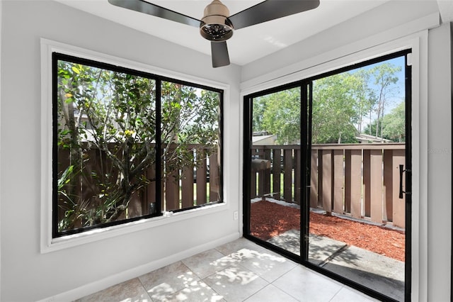 5301 Burning Tree Dr Unit F, Orlando, FL 32811 - entryway featuring tile patterned flooring and ceiling fan