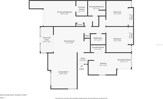 5301 Burning Tree Dr Unit F, Orlando, FL 32811 - view of home floor plan