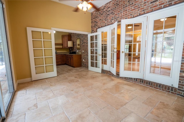 1550 Kevin Ln, Deland, FL 32724 - unfurnished sunroom with french doors