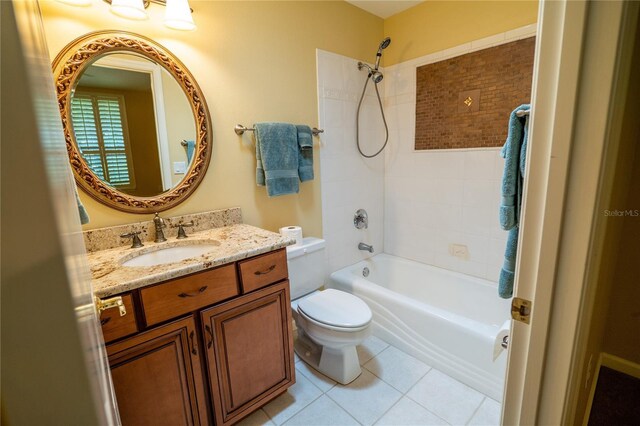 1550 Kevin Ln, Deland, FL 32724 - bathroom with toilet, tub / shower combination, vanity, and tile patterned flooring