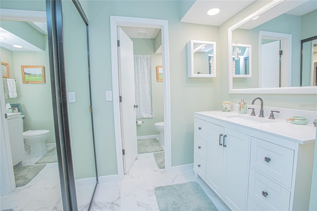 4545 Southfield Ave, Orlando, FL 32812 - bathroom featuring marble finish flooring and vanity