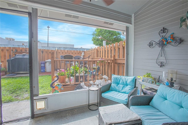 4545 Southfield Ave, Orlando, FL 32812 - sunroom / solarium featuring outdoor lounge area