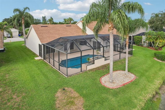 970 Sabal Grove Dr, Rockledge, FL 32955 - swimming pool featuring a lawn and a patio area