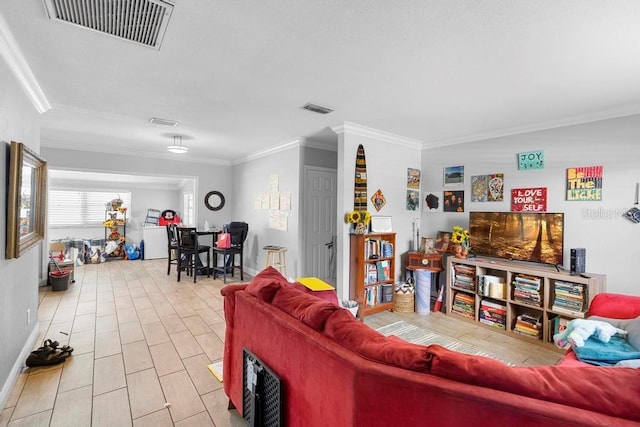 1877 Attucks Ave, Orlando, FL 32811 - living area featuring crown molding
