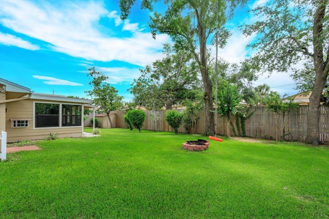 4739 Indian Gap Dr, Orlando, FL 32812 - view of yard with an outdoor fire pit