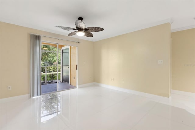 5467 Vineland Rd Unit 6110, Orlando, FL 32811 - unfurnished room featuring a ceiling fan and light tile patterned floors