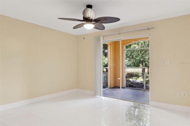 5467 Vineland Rd Unit 6110, Orlando, FL 32811 - empty room with tile patterned flooring and a ceiling fan