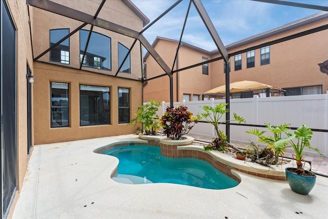 2753 Glenridge Cir, Merritt Island, FL 32953 - view of pool featuring a patio area and a lanai