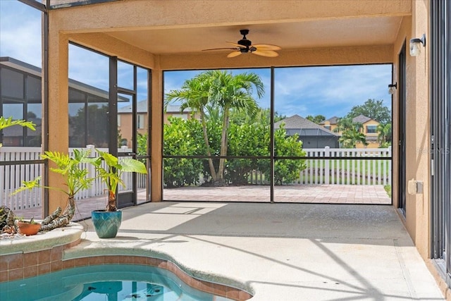 2753 Glenridge Cir, Merritt Island, FL 32953 - unfurnished sunroom with a hot tub
