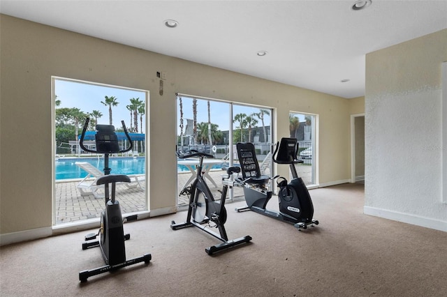 1940 S Conway Rd Unit 8, Orlando, FL 32812 - exercise room featuring carpet and recessed lighting