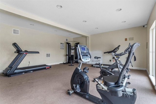 1940 S Conway Rd Unit 8, Orlando, FL 32812 - workout room featuring recessed lighting and carpet flooring