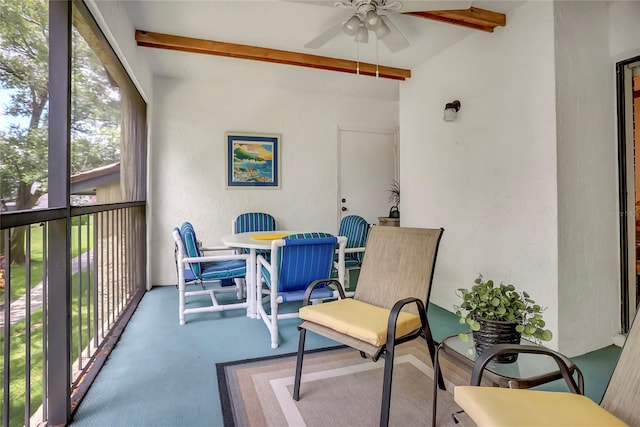 14 Escondido Ct Unit 134, Altamonte Springs, FL 32701 - sunroom with beamed ceiling