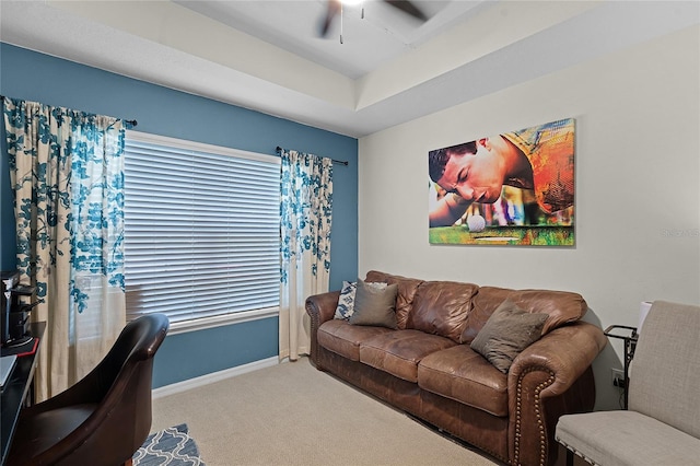 750 Maple Leaf Loop, Winter Springs, FL 32708 - carpeted home office featuring a ceiling fan and baseboards