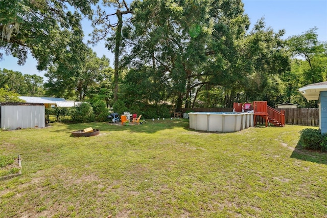 6663 NW 60th St, Ocala, FL 34482 - view of yard with an outdoor pool