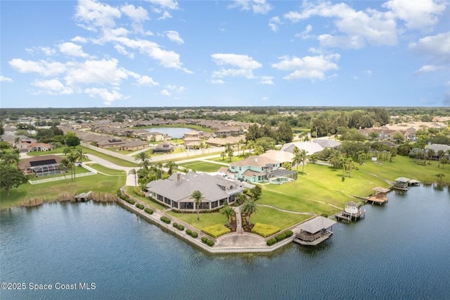 1175 Tuckaway Dr, Rockledge, FL 32955 - aerial perspective of suburban area with a nearby body of water