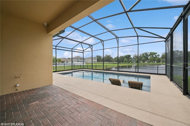 2659 Magpie Way, Sanford, FL 32773 - swimming pool with a patio, a water view, and a lanai