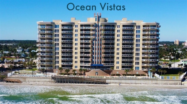 1925 S Atlantic Ave Unit 411, Daytona Beach, FL 32118 - view of apartment building / complex with a water view