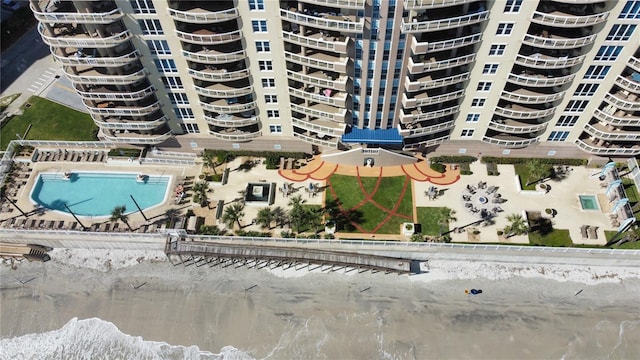 1925 S Atlantic Ave Unit 411, Daytona Beach, FL 32118 - aerial view of a pool area and apartment complex / building