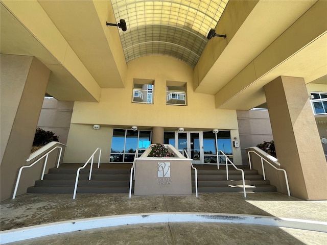 1925 S Atlantic Ave Unit 411, Daytona Beach, FL 32118 - property entrance with stucco siding