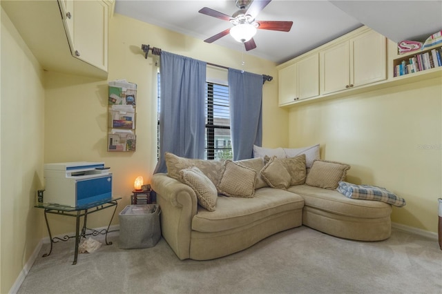 730 Siena Palm Dr Unit 201, Celebration, FL 34747 - living area featuring light colored carpet and a ceiling fan
