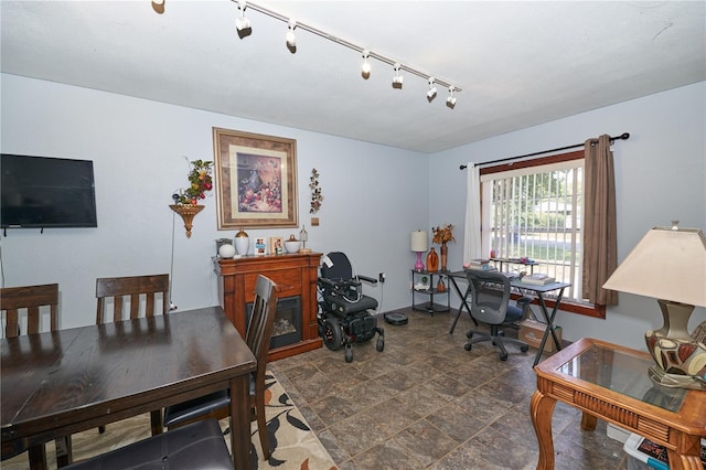 881 Cedar Cir, Tavares, FL 32778 - office space with stone finish floors and track lighting