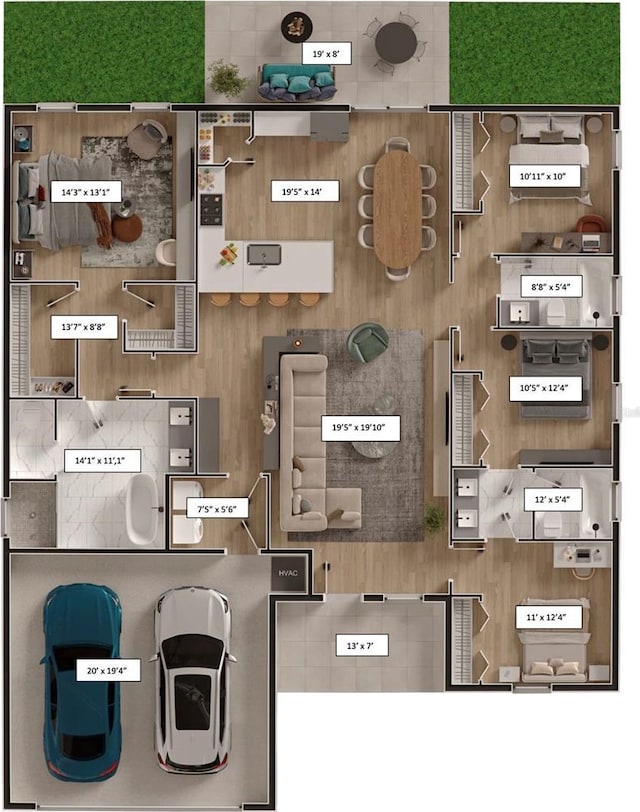 706 Marion Oaks Mnr, Ocala, FL 34473 - floor plan / room layout