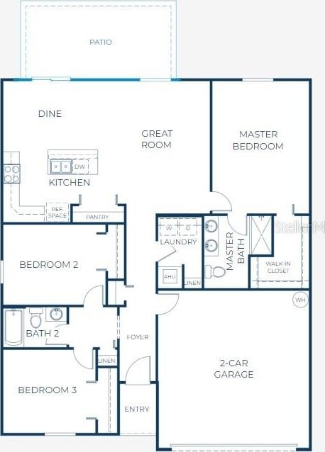 2352 W Newhope Ln, Citrus Springs, FL 34434 - home floor plan
