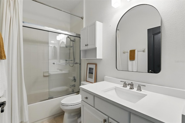 2908 Lee Shore Loop, Orlando, FL 32820 - bathroom with shower / bath combination with glass door, vanity, toilet, and tile patterned floors