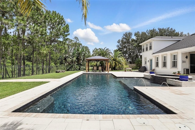 2908 Lee Shore Loop, Orlando, FL 32820 - view of swimming pool with a gazebo, a patio, and a pool with connected hot tub