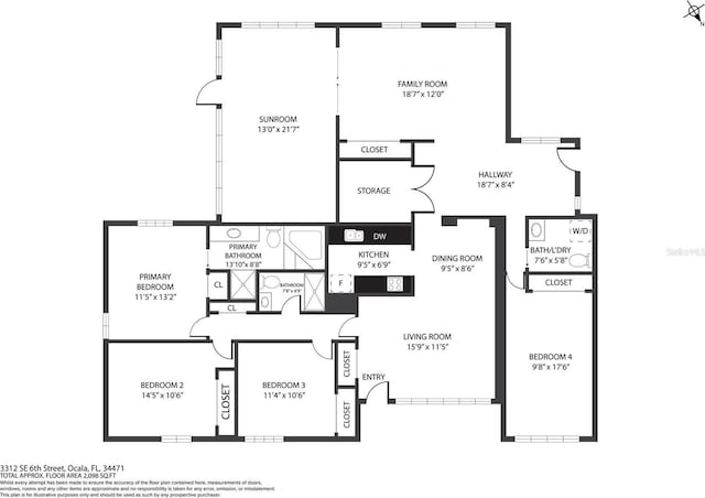 3312 SE 6th St, Ocala, FL 34471 - property floor plan