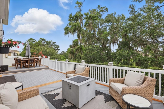 405 Courtlea Park Dr, Winter Garden, FL 34787 - wooden deck featuring outdoor dining area and outdoor lounge area