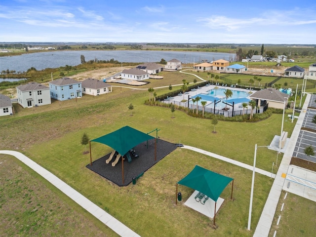 1345 Griffon Ave, Lake Alfred, FL 33850 - drone / aerial view of a nearby body of water and a pool
