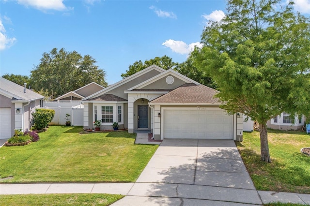2913 Wilshire Rd, Clermont, FL 34714 - ranch-style house featuring a garage, concrete driveway, stucco siding, and roof with shingles