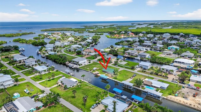 24277 Treasure Island Blvd, Punta Gorda, FL 33955 - aerial view of residential area featuring a nearby body of water